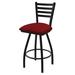 Holland Bar Stool Jackie 25" Swivel Bar Stool Upholstered/Metal in Red/Blue/Black | Wayfair X41025BW016