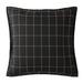 Gracie Oaks Wendyl Plaid Classic Modern Rustic Cotton Euro Sham 27x27 inch Polyester in Black | 27 H x 27 W in | Wayfair