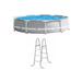 Intex 2.5' x 10' Steel Hard Sided Pool Steel in Blue/Gray | 30 H x 120 W x 120 D in | Wayfair 26701EH + 28065E