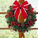 The Holiday Aisle® Faux 15.7" Wreath in Green/Red | 1.9 H x 15.7 W x 15.7 D in | Wayfair E5CA6E5294254CEE8C0FFEBD7754E4A0