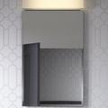 Robern PL Series Recessed or Surface Mount Frameless 1 Door Medicine Cabinet w/ 3 Adjustable Shelves, Wood in Gray | 39.375" x 15.25" x 4" | Wayfair