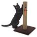 SmartyKat Simply Scratch Jute Cat Scratch Post w/ Feather Cat Toy Wood in Brown | 20 H x 12 W x 12 D in | Wayfair 09154