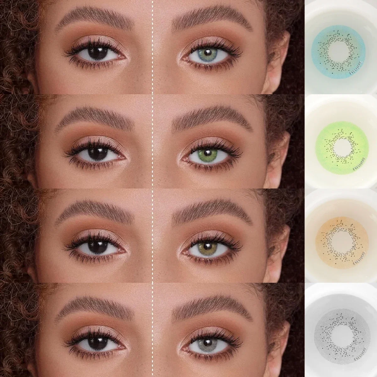 EYESHARE 1 paire de lentilles de contact de couleur lentilles de contact bleu océan lentilles de contact marron lentilles de contact annuelles belles élèves contatos oculaires verts