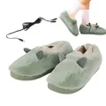 Chaussures chauffantes électriques en peluche chauffe-pieds pantoufles micro-ondables chaussures