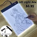 Boîte à Lumière LED A4/A5 avec Câble USB pour Artistes Lumière à Intensité Réglable pour Dessiner
