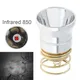 Ampoule de lampe de poche LED IR 850nm 3V-8.4V 1 Mode P60 remplacement de lampe goutte lisse pour