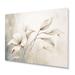 Winston Porter White Botanical Elegance III - Abstract Botanicals Metal Wall Decor Metal in Gray/White | 12 H x 20 W x 1 D in | Wayfair