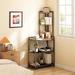 17 Stories Corner Bookcase in Brown | 55.7 H x 23.8 W x 12 D in | Wayfair E584D243EEB947B5960151546D8BC2D0