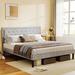 Charlton Home® Davinder Upholstered Metal Platform Bed Metal in Gray | 43.31 H x 81.3 W x 60.24 D in | Wayfair 19C06E8C8C85430D93355ACE5B6EAAAE