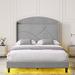 Ivy Bronx Kazys Bed Upholstered, Metal in Gray | 59.3 H x 63.3 W x 87.5 D in | Wayfair 6812BC0AC0634753AAE88DF02E9B8F16