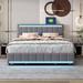 Ivy Bronx Kavisha Storage Standard Bed Upholstered/Linen in Gray | 44.5 H x 81.9 W x 62.6 D in | Wayfair 0566976245B64B659254B86C282D5B36