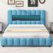 Ivy Bronx Katla Queen Storage Standard Bed Upholstered/Linen in Blue | 37.4 H x 85.4 W x 64.4 D in | Wayfair 0ACBE56E3C9B4F61837C0A668B68F94F