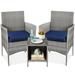 Winston Porter Nasrul 2 - Person Outdoor Seating Group w/ Cushions in Gray/Blue | Wayfair 15B334583D3F46A39E6AF64A8C5E96EB