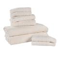 Ebern Designs Rolla Geometric Jacquard Plush Soft Absorbent 8 Piece Cotton Bathroom Towel Set 100% Cotton in Gray/White | 30 W in | Wayfair