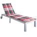 Millwood Pines Camaryn Outdoor Chaise Lounge Wood/Metal/Solid Wood in Brown/White | 34.6 H x 27.6 W x 81.5 D in | Wayfair