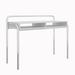 Wenty Office Desk Desks w/ 2 Compartments & Tubular Metal Frame Metal in Gray/White | 34 H x 17 W x 46 D in | Wayfair WFYUKI2952A