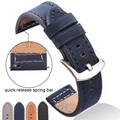 Bracelets de montre en cuir véritable pour hommes et femmes noir bleu gris marron bracelet en