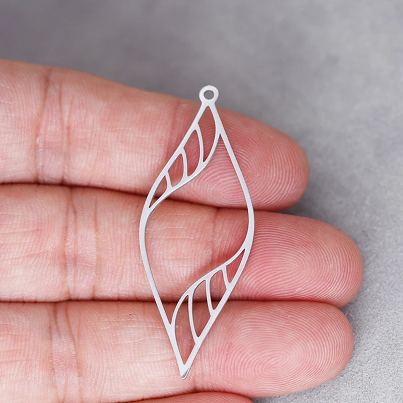 Breloques pendentif en acier inoxydable, ligne de conque de mer, pour la fabrication de bijoux, bricolage artisanal, glands, boucles d