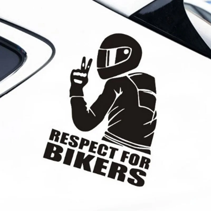 Autocollant de motard Respect autocollant de Moto respect pour les motards autocollants de voiture réfléchissants Moto Auto décalcomanie vinyle sur le style de voiture