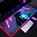 Lol Jinx-Grand tapis de souris RGB Deskvirus LED Polymère de bureau Accessoires informatiques
