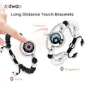 TOTWOO-Bracelets tactiles longue distance pour couples vibration et illumination pour l'amour