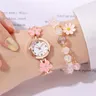 Montre à quartz de style fleur douce pour femme bracelet en pierre de kirchen