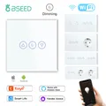 BSEED-Interrupteurs tactiles intelligents avec prise murale UE variateur Wi-Fi 1gang vers le haut