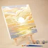 1 Set Frame Painting By Numbers kit Abstract Sunset Landscape Modern Drawing Coloring By Numbers