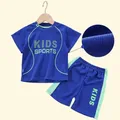 2 pezzi bambini sport set per bambini abbigliamento sportivo ad asciugatura rapida abbigliamento da