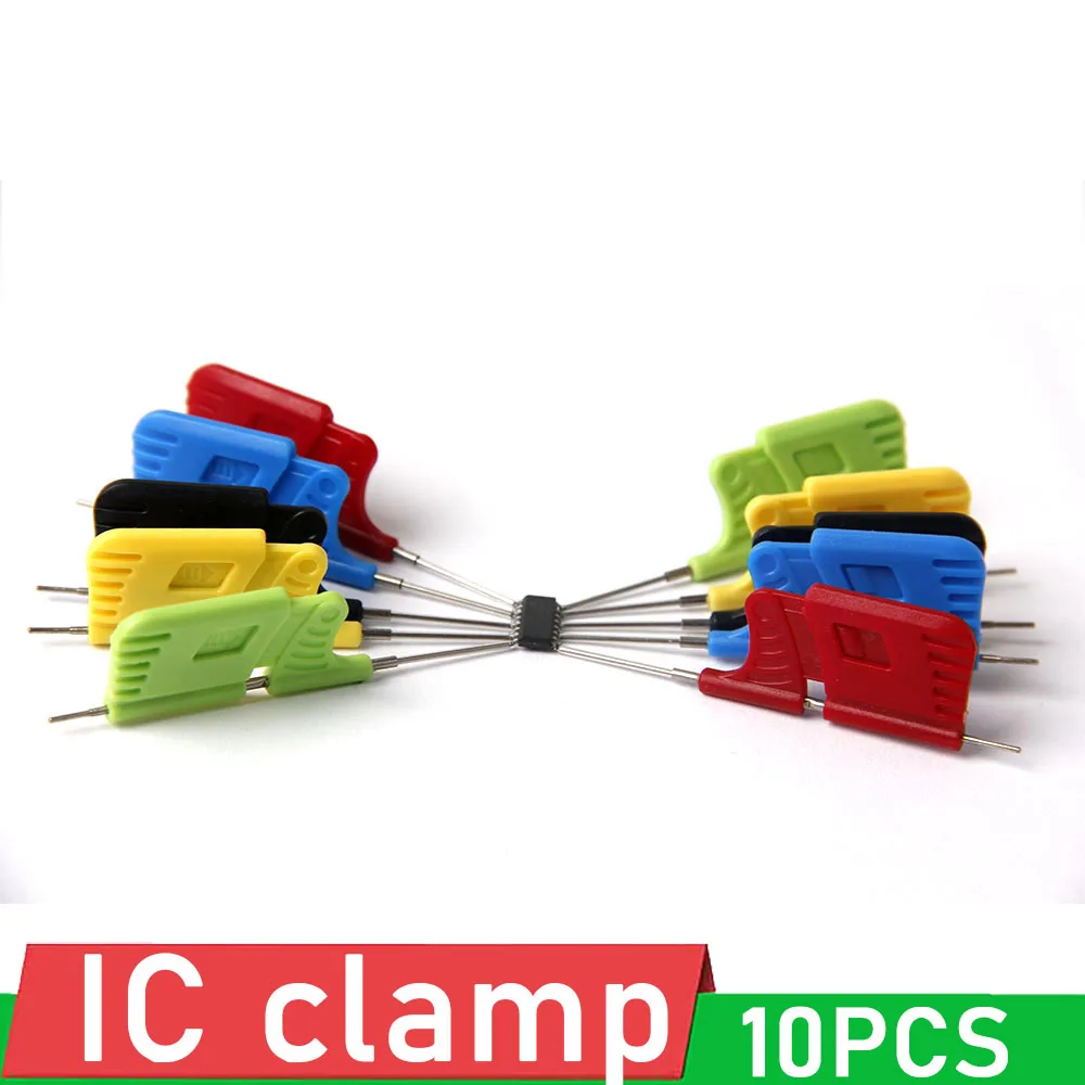 10 Stück x Universal-Chip-IC-Klemme SOP SOIC TSOP MSOP SSOP SMD IC Test Clip Sockel Adpter Programmierer für Logikanalysator Image