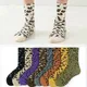 1 Paar Männer und Frauen Mittel rohr Paar Socken Persönlichkeit Leoparden muster Baumwoll socken Hip