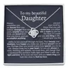 A mia figlia collana messaggio card a mia figlia nel suo giorno di nozze a mia figlia collana da