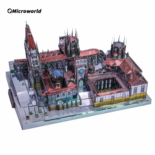 Microworld 3D Metall Puzzle Spanien Burgos Kathedrale Gebäude Modell Montieren Kits Laser Cut