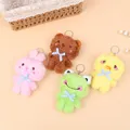 1pc Cartoon Mini 4 Tier kleiner Bär Kaninchen Frosch Huhn ausgestopft Plüsch tier Plüsch Tier