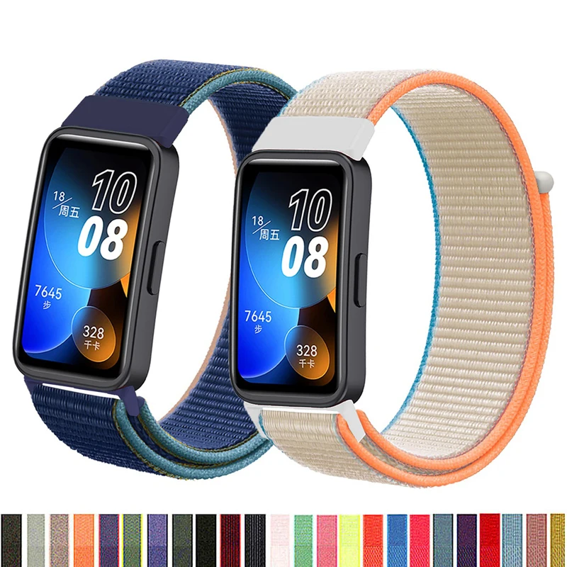 Nylon-Schlaufenarmband für Huawei Band 7, Sportarmband, Zubehör für Huawei Watch Band 7, verstellbarer Ersatzgürtel Pulsera Image
