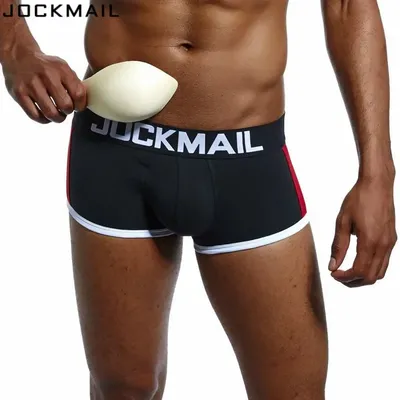 JOCKMAIL marke mens unterwäsche boxer ausbuchtung verbesserung push-up tasse unterwäsche männer