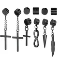 Wkoud Punk Herren starken Magneten magnetische Ohr stecker Set nicht Piercing Anhänger Ohrringe