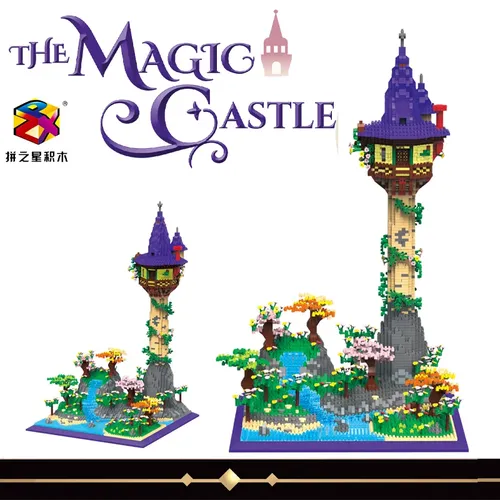 Neue 5800 Stück Rapunzel Turm Schloss Modell kreative DIY Bausteine Kinder Spielzeug Geschenk