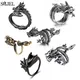 Smjel Vintage Tierform verstellbarer Ring Punk alte Drachen ringe Thai Silber Freund Schmuck