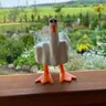 Heiße kreative lustige kleine Ente personal isierte Mittelfinger Harz Statue Home Desktop Handwerk