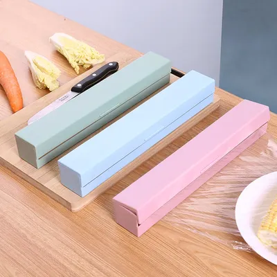 Kunststoff Wrap Dispenser Küche Werkzeuge Cling Lebensmittel Wrap Cutter Dispenser Lagerung Halter Film Cutter Cling Wrap Küche Zubehör