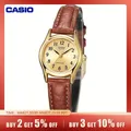 Casio LTP-1094Q Damen Uhr Schatzzeit einfache Gürtel einfache Karikatur Vintage Leder braun schwarz