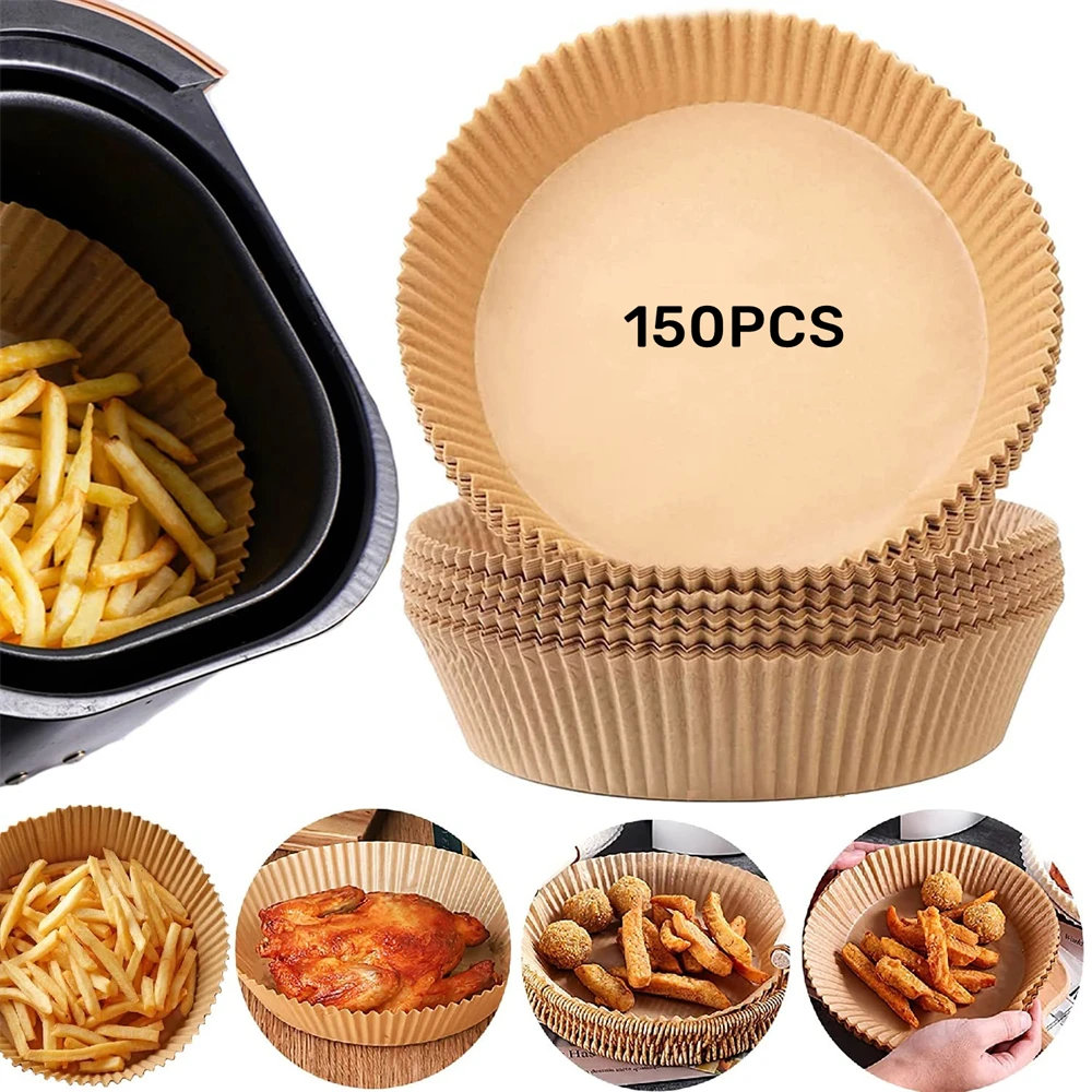 50-100 stücke Luft fritte use Papier Lebensmittel Einweg papier Liner Air fryer Küchen herd öl beständige Grill platte Dampf garer Friteuse Zubehör Image