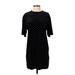 H&M Casual Dress - Shift Crew Neck Short sleeves: Black Polka Dots Dresses - Women's Size X-Small