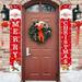 Weloille Merry Christmas Door Banners Porch Signs Hanging Banners Christmas Flags Home Walls Indoor Outdoor Christmas Party Decorations