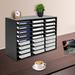 27 Slots Office File Paper Organizer for Desk Desktop Letter Tray & A4 Paper Holder Black