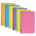 6 Pack Sticky Notepad 6 Colors Self Pad Its 4X6 in Bright Post Stickies Colorful Sticky Notes for Office Home School Meeting 50 Sheets/pad