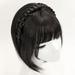 Black 3D French Bangs Wig Piece Women Realistic Invisible Wig Piece Personalized Hair Accessories Brownish Black