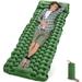 GVDV Sleeping Pad for Camping Inflatable Sleeping Mat with Pillow 77 X27 Camping Pad with Built-in Foot Pump Green