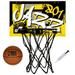 Franklin Sports NBA Utah Jazz Over the Door Basketball Hoop - Kids Indoor Basketball Hoop with Mini Basketball - NBA Fan Shop Mini Hoop for Bedroom + Office - Over the Door Mini Hoop Set